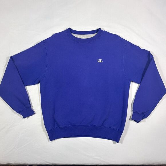 Champion Other - Champion ECO Authentic Royal Blue Crewneck Sweatshirt Classic Logo Athletic Sz M